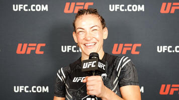 UFC Women's Bantamweight Miesha Tate Reacts With UFC.com After Her Submission Victory Over Julia Avila At UFC Fight Night: Dariush vs Tsarukyan On December 2